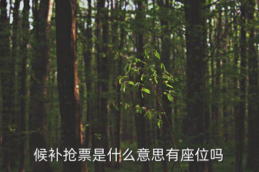 什么叫候補搶票,火車候補搶票有何不同?