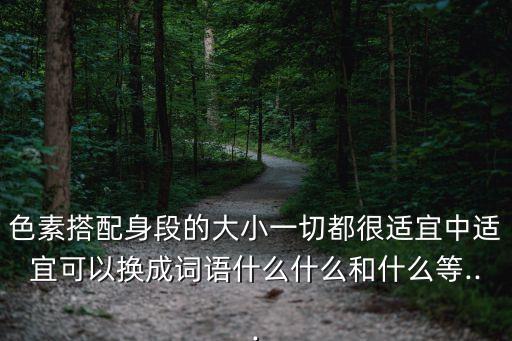 色素搭配身段的大小一切都很適宜中適宜可以換成詞語什么什么和什么等...