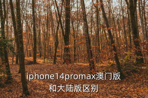 iphone14promax澳門版和大陸版區別