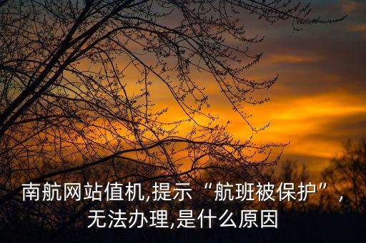 南航值機網上值機,南航網上值機如何辦理?