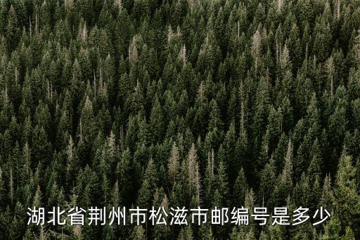 湖北省荊州市松滋市郵編號是多少