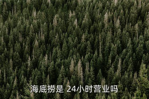 海底撈是 24小時營業嗎
