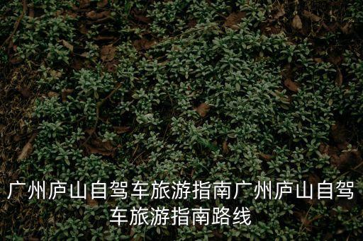 廣州廬山自駕車旅游指南廣州廬山自駕車旅游指南路線