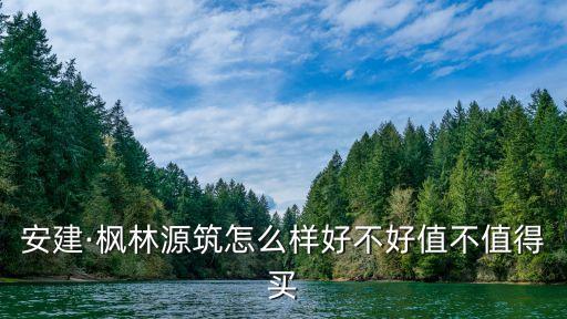安建·楓林源筑怎么樣好不好值不值得買