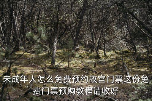 未成年人怎么免費預約故宮門票這份免費門票預購教程請收好