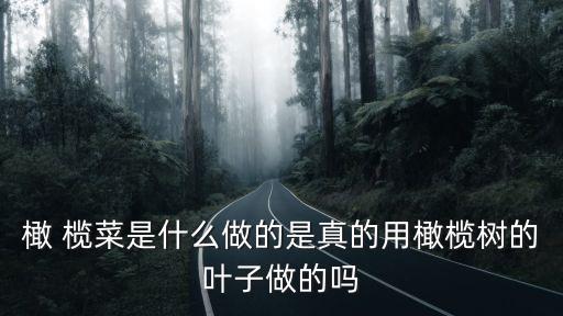 欖菜,這些橄欖菜是怎么一回事?