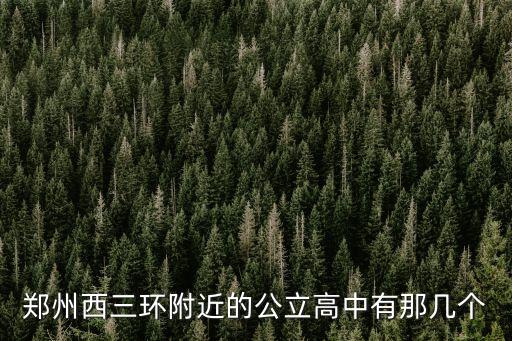 鄭州西三環附近的公立高中有那幾個