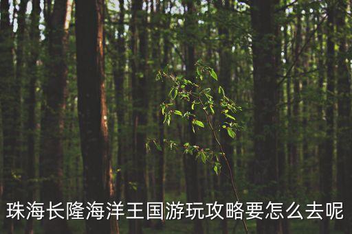 珠海長隆海洋王國攻略,長隆到珠海海洋王國攻略路線全程7.1公里