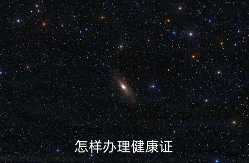 怎樣辦理健康證