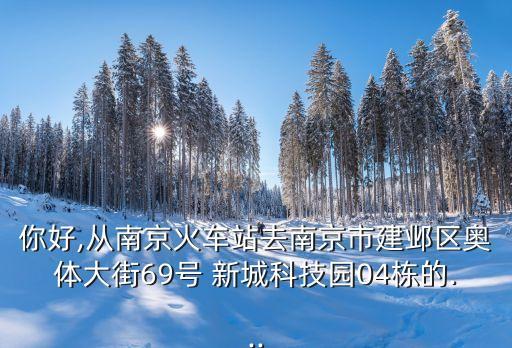 你好,從南京火車站去南京市建鄴區奧體大街69號 新城科技園04棟的...