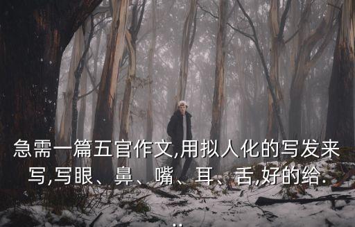 急需一篇五官作文,用擬人化的寫發(fā)來(lái)寫,寫眼、鼻、嘴、耳、舌,好的給...