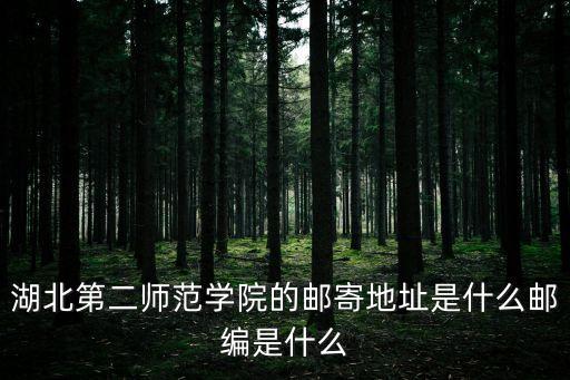 湖北第二師范學院地址,湖北第二師范學院在武漢什么地方?