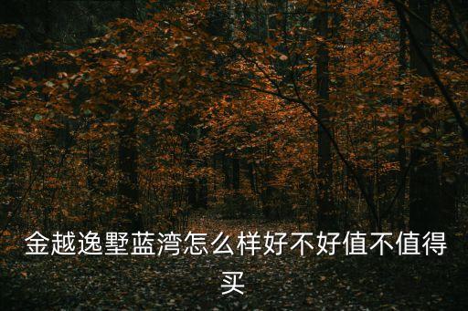  金越逸墅藍(lán)灣怎么樣好不好值不值得買
