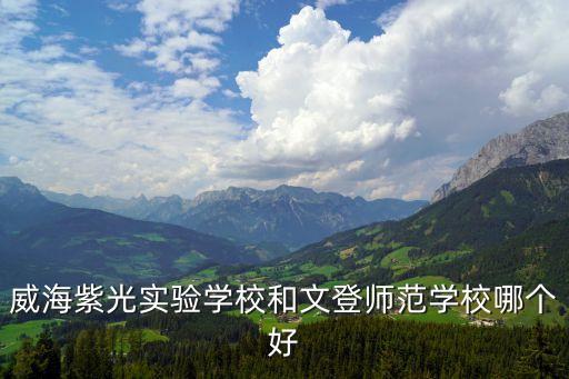 威海紫光實驗學校和文登師范學校哪個好