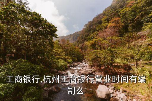 杭州工商銀行,杭州工商銀行營業時間有編制么?