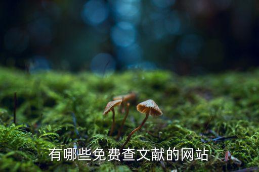 有哪些免費(fèi)查文獻(xiàn)的網(wǎng)站