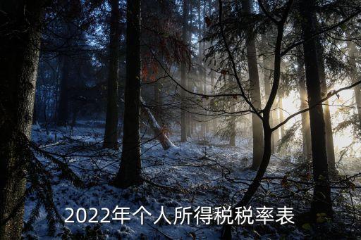 個稅計算方法2022稅率表,2022年新個稅計算公式是什么?