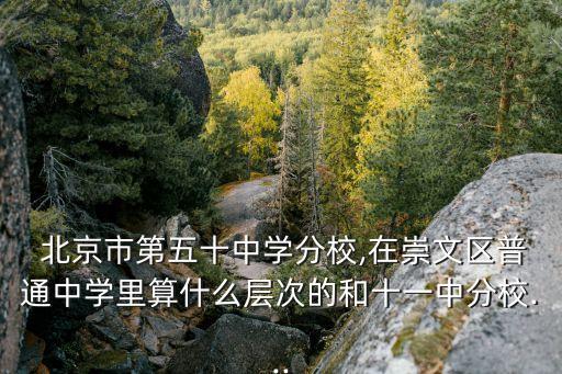  北京市第五十中學分校,在崇文區普通中學里算什么層次的和十一中分校...