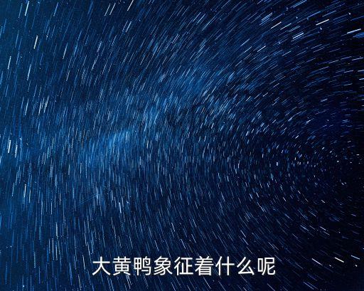  大黃鴨象征著什么呢