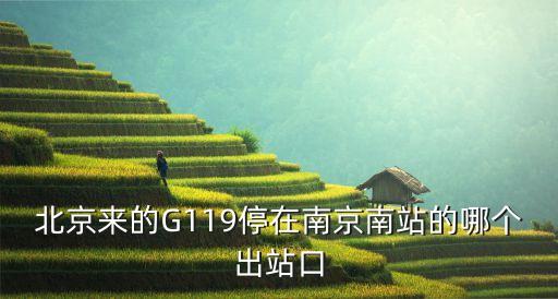 北京來的G119停在南京南站的哪個出站口