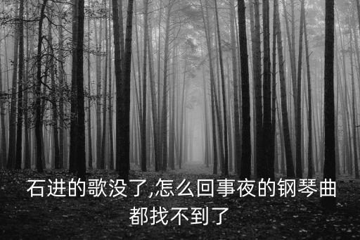  石進的歌沒了,怎么回事夜的鋼琴曲都找不到了
