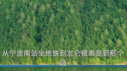 從寧波南站坐地鐵到北侖銀泰是到那個站