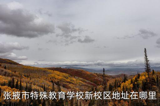 張掖市特殊教育學校新校區地址在哪里
