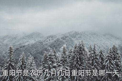 重陽節是農歷幾月幾日重陽節是哪一天