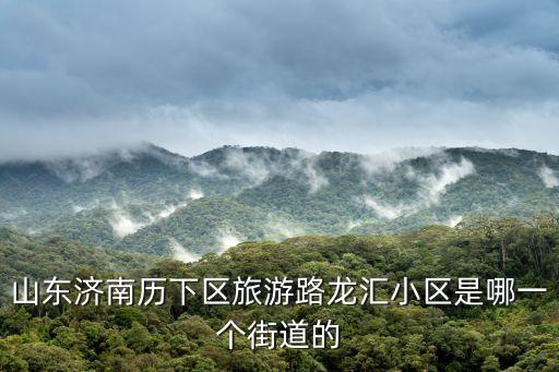 山東濟南歷下區旅游路龍匯小區是哪一個街道的