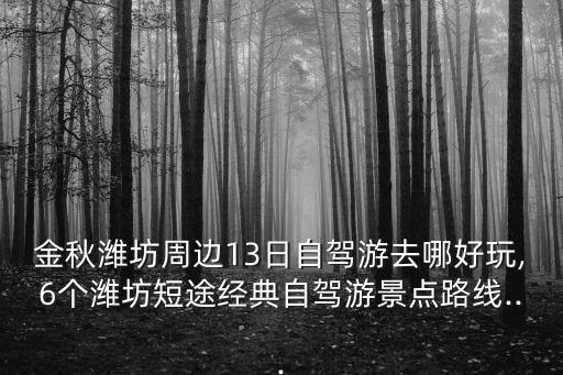濰坊旅游景點攻略,濰坊旅游攻略必玩景點有哪些?