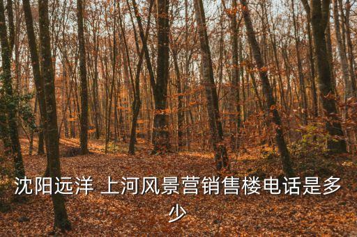 沈陽遠洋 上河風景營銷售樓電話是多少