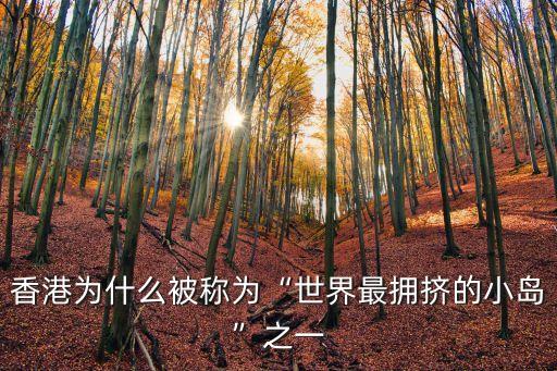 香港為什么被稱為“世界最擁擠的小島”之一