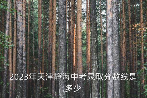 2023年天津靜海中考錄取分數線是多少