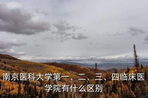 南京醫(yī)科大學(xué)第一、二、三、四臨床醫(yī)學(xué)院有什么區(qū)別