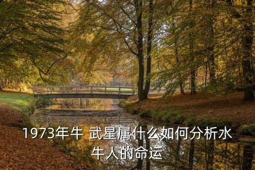 1973年牛 武星屬什么如何分析水牛人的命運