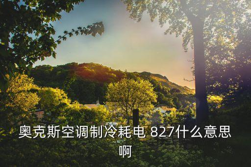 奧克斯空調制冷耗電 827什么意思啊