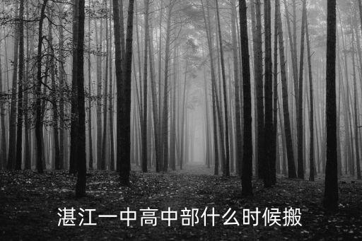 湛江一中高中部什么時(shí)候搬