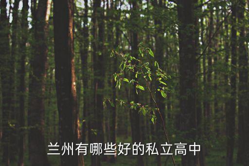 蘭州有哪些好的私立高中