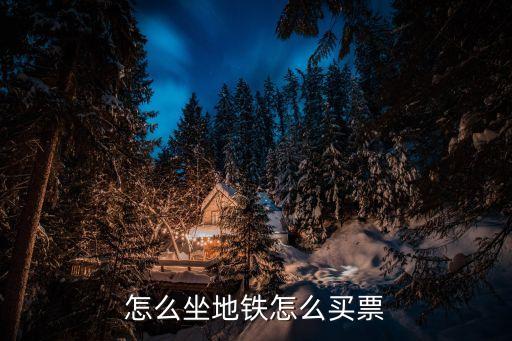 怎么坐地鐵怎么買(mǎi)票