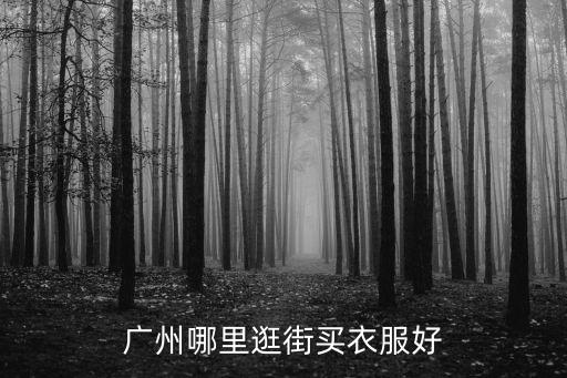 廣州哪里逛街買衣服好