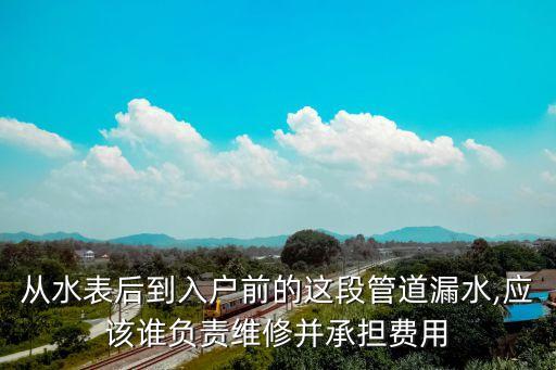 從水表后到入戶前的這段管道漏水,應(yīng)該誰負(fù)責(zé)維修并承擔(dān)費(fèi)用