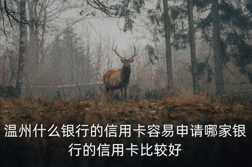 溫州什么銀行的信用卡容易申請(qǐng)哪家銀行的信用卡比較好