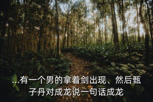 ...有一個男的拿著劍出現、然后甄子丹對成龍說一句話成龍