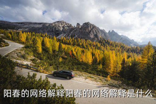 陽春的網絡解釋陽春的網絡解釋是什么