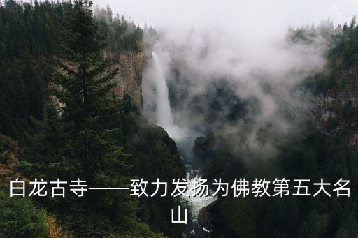 白龍古寺——致力發揚為佛教第五大名山