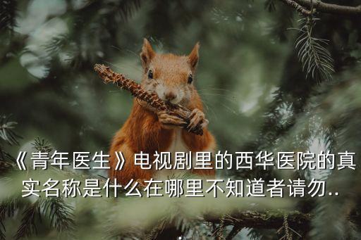 《青年醫生》電視劇里的西華醫院的真實名稱是什么在哪里不知道者請勿...