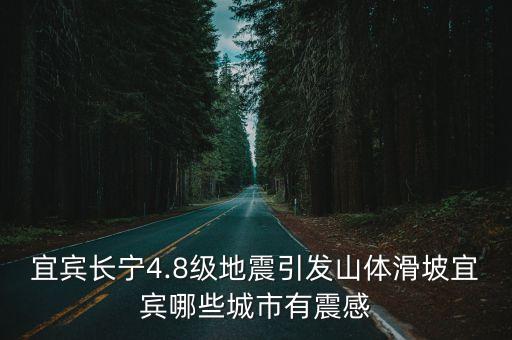 宜賓長寧4.8級地震引發(fā)山體滑坡宜賓哪些城市有震感