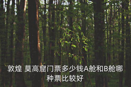 莫高窟門票多少錢,莫高窟門票有幾種?