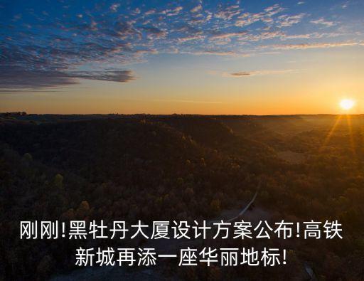 剛剛!黑牡丹大廈設計方案公布!高鐵新城再添一座華麗地標!