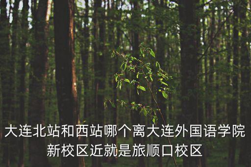 大連北站和西站哪個離大連外國語學院新校區近就是旅順口校區